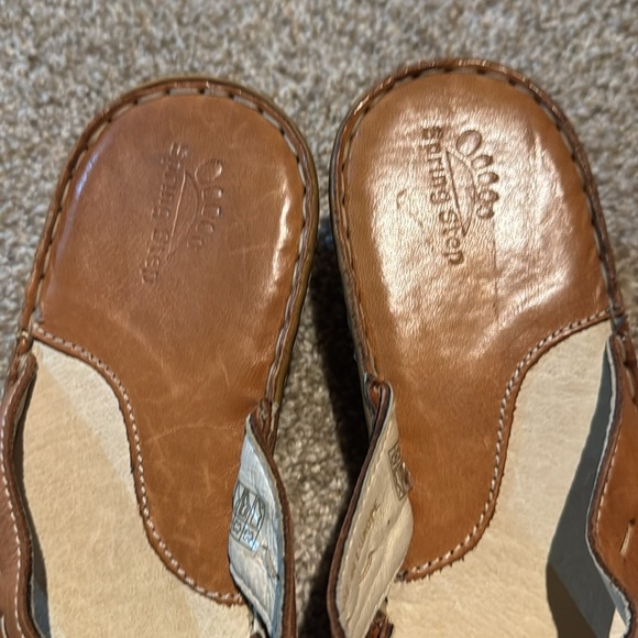 Spring Step Leather Sand Dollar Slide Sandals Brown Comfort Coastal Boho Sz 9.5 - Picture 4 of 12